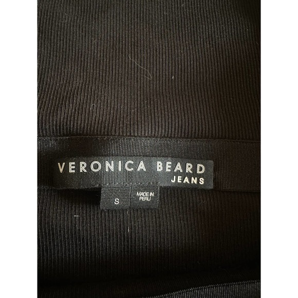 Women S Veronica Beard Jeans Fawsett Off-Shoulder Black Pima Cotton Top - Picture 3 of 3